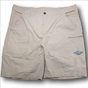 Men's Palmyth Cargo Shorts XXL Beige with Blue Logo